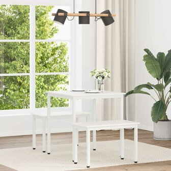 Eettafel Wit 70 x 70 x 75 cm Massief grenenhout 1