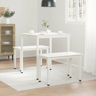Eettafel Wit 70 x 70 x 75 cm Massief grenenhout 4