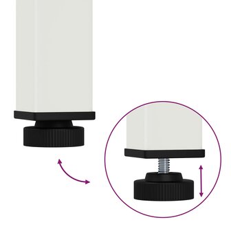 Eettafel Wit 70 x 70 x 75 cm Massief grenenhout 7