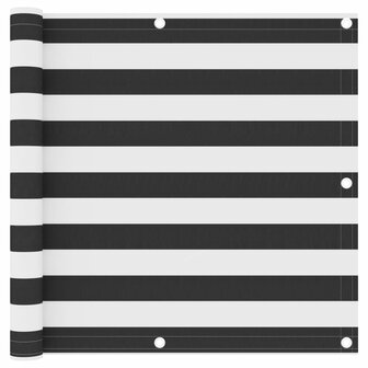 Balkonscherm 90x400 cm oxford stof antraciet en wit 1