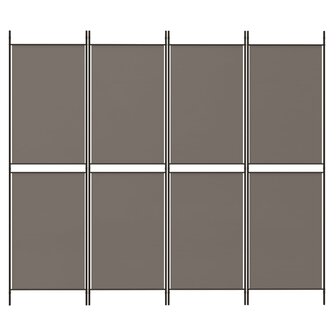 Kamerscherm met 4 panelen 200x180 cm stof antracietkleurig 3