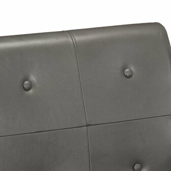 Fauteuil echt leer grijs 6