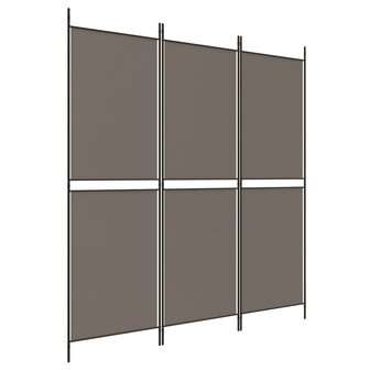 Kamerscherm met 3 panelen 150x220 cm stof antracietkleurig 2