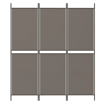 Kamerscherm met 3 panelen 150x220 cm stof antracietkleurig 3