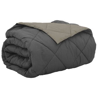 Zomerdekbed Lichtgrijs en Antraciet 200 x 200 cm Microvezel 2