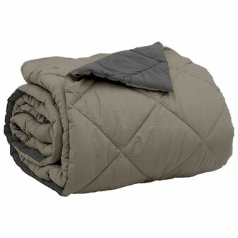 Zomerdekbed Lichtgrijs en Antraciet 200 x 200 cm Microvezel 5