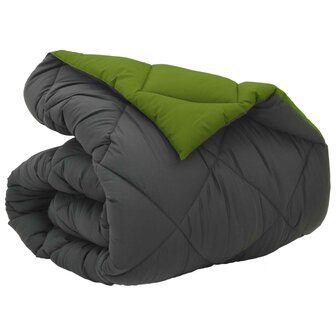 Winter Dekbed Groen en Antraciet 220 x 135 cm Microfiber 2