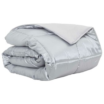Zomer Dekbed Zilver 220 x 155 cm Satijn en Microfiber 2