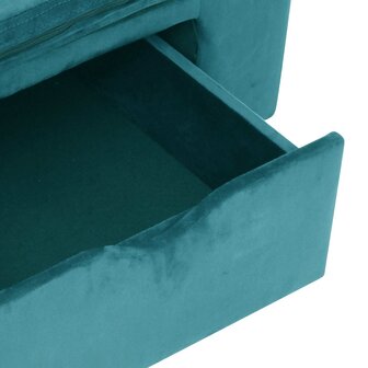 Hondenbank met opslag Turquoise 75 x 50 x 38cm Pluche 7