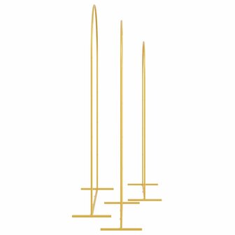 Trouwrand 3 pcs Goud Staal 6