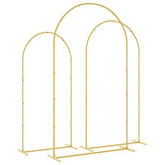 Trouwrand 3 pcs Goud Staal 7