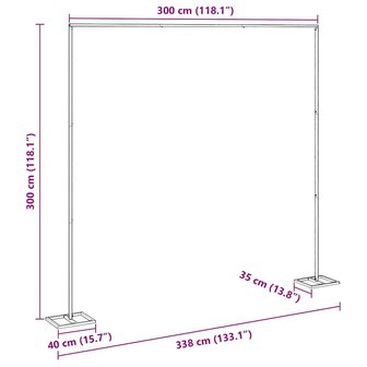 Trouwrand Goud 338 x 35 x 300 cm Staal 9