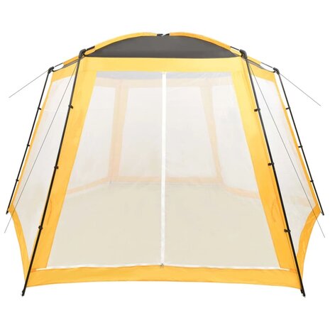 Zwembadtent 500x433x250 cm stof geel