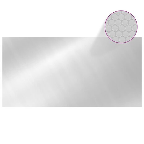 Zwembadhoes rechthoekig 1200x600 cm PE zilverkleurig