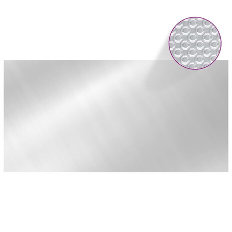 Zwembadhoes rechthoekig 1200x600 cm PE zilverkleurig