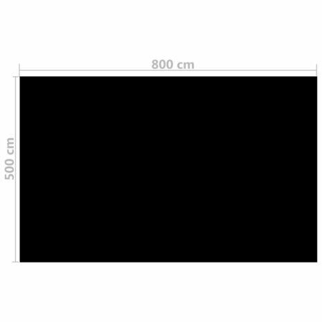 Zwembadhoes rechthoekig 800x500 cm PE zwart