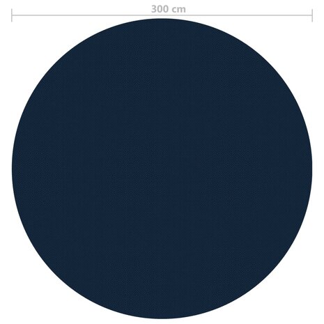 Zwembadfolie solar drijvend 300 cm PE zwart en blauw