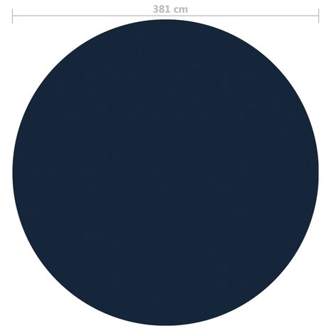 Zwembadfolie solar drijvend 381 cm PE zwart en blauw