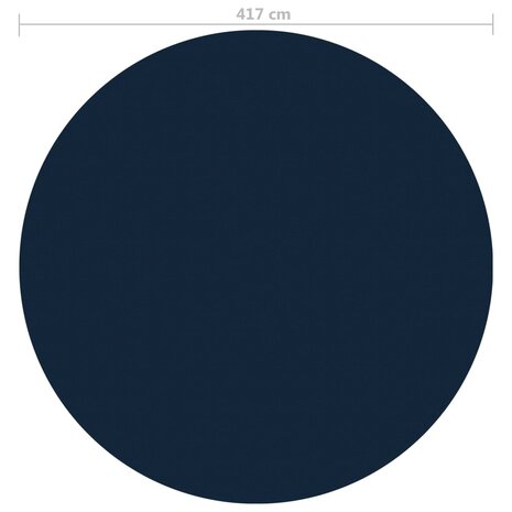 Zwembadfolie solar drijvend 417 cm PE zwart en blauw