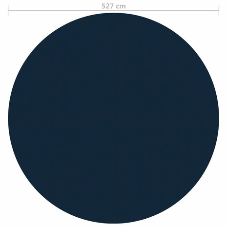 Zwembadfolie solar drijvend 527 cm PE zwart en blauw