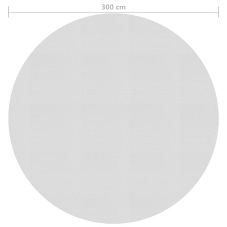 Zwembadfolie solar drijvend 300 cm PE grijs