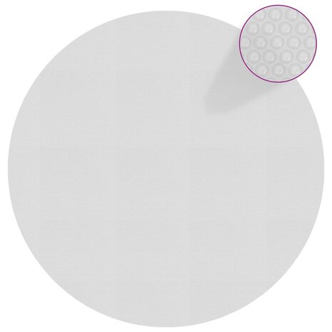 Zwembadfolie solar drijvend 381 cm PE grijs