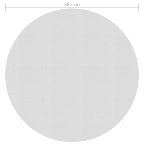 Zwembadfolie solar drijvend 381 cm PE grijs