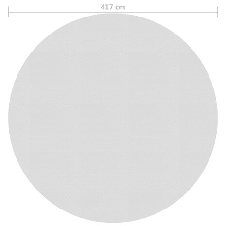 Zwembadfolie solar drijvend 417 cm PE grijs