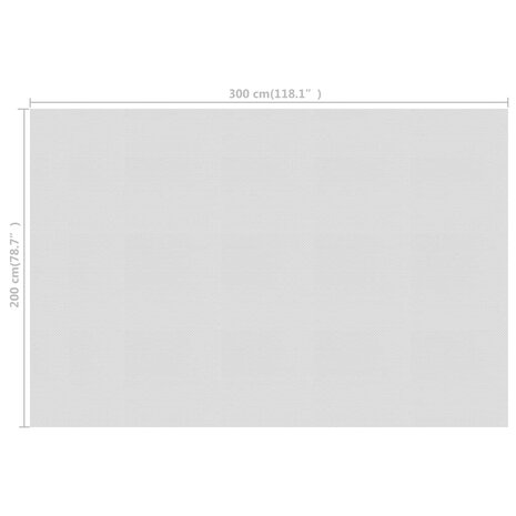 Zwembadfolie solar drijvend 300x200 cm PE grijs