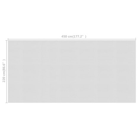 Zwembadfolie solar drijvend 450x220 cm PE grijs