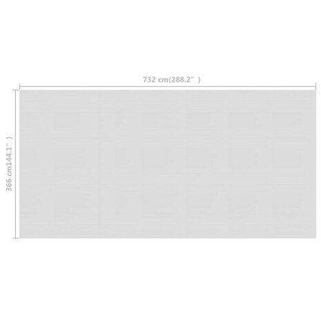 Zwembadfolie solar drijvend 732x366 cm PE grijs