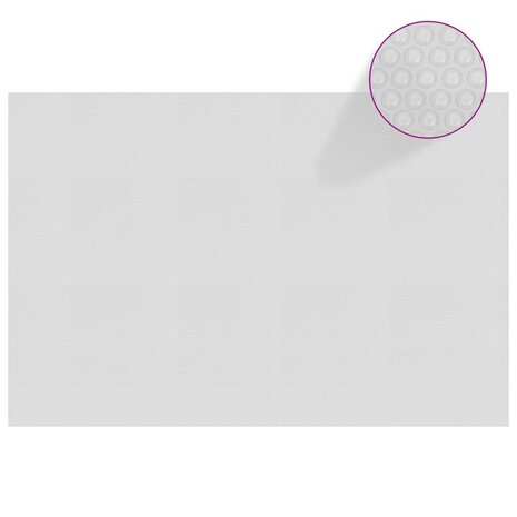 Zwembadfolie solar drijvend 600x400 cm PE grijs
