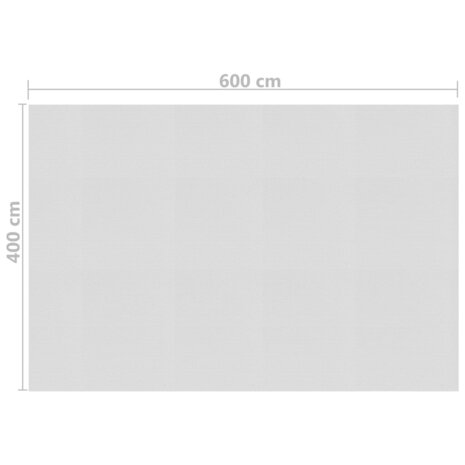 Zwembadfolie solar drijvend 600x400 cm PE grijs