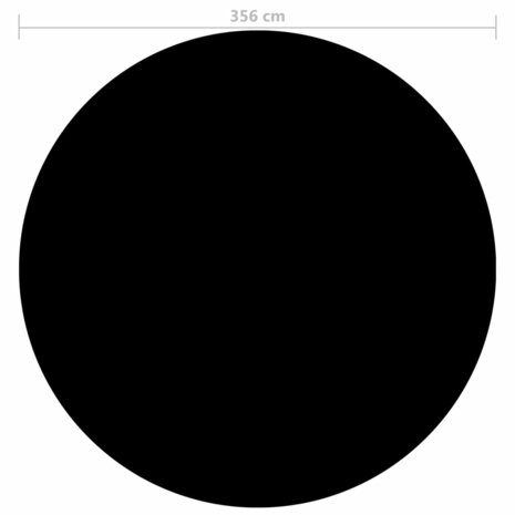 Zwembadhoes 356 cm PE zwart