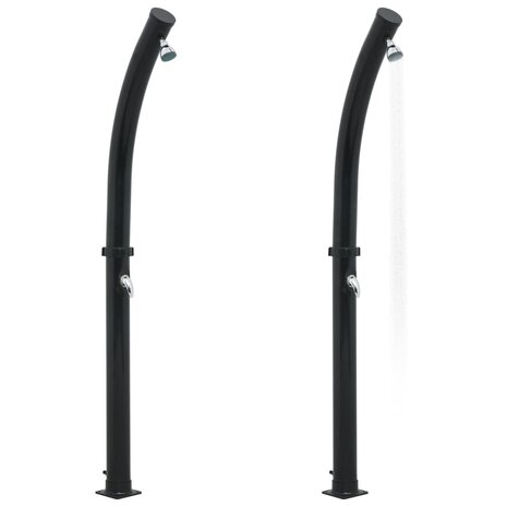 Solardouche 20 L 214 cm zwart