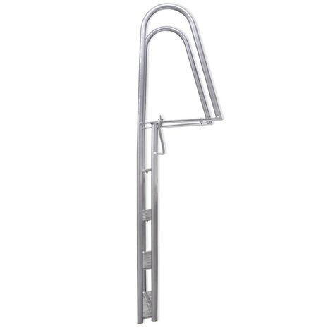 Dok/zwembadladder met 4 treden aluminium 167 cm