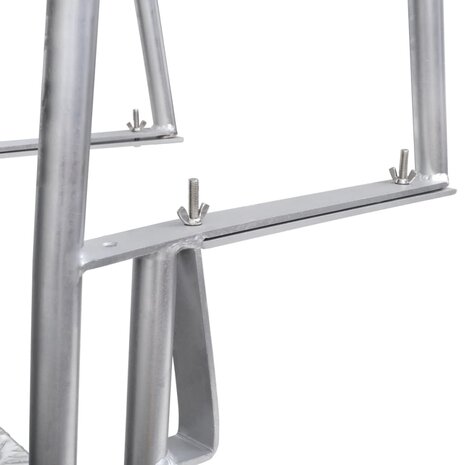 Dok/zwembadladder met 4 treden aluminium 167 cm