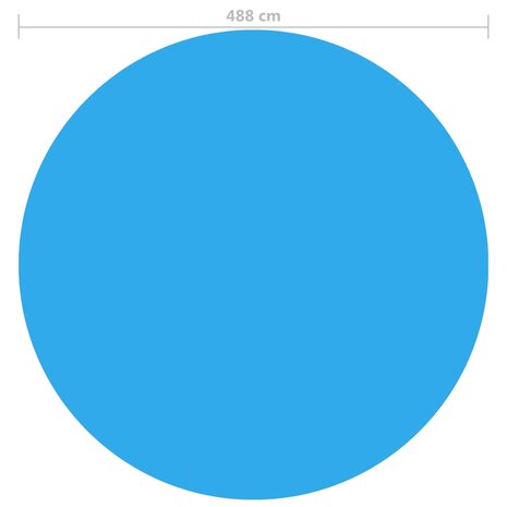 Zwembadzeil rond 488 cm PE blauw