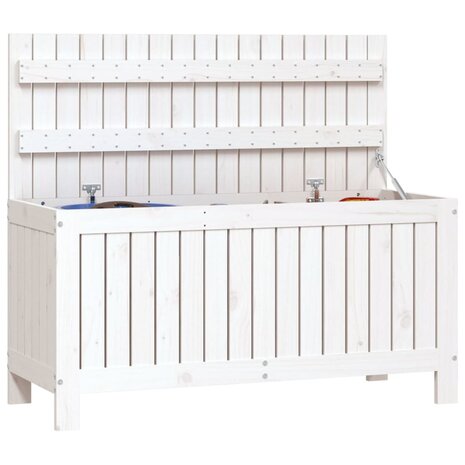 Tuinbox 108x42,5x54 cm massief grenenhout wit