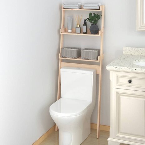 Toiletrek 63,5x32x179 cm massief grenenhout