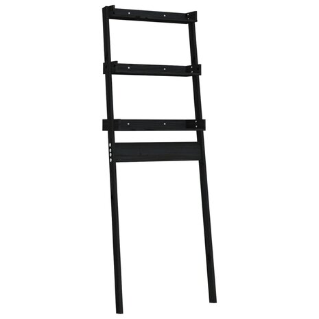 Toiletrek 63,5x32x179 cm massief grenenhout zwart