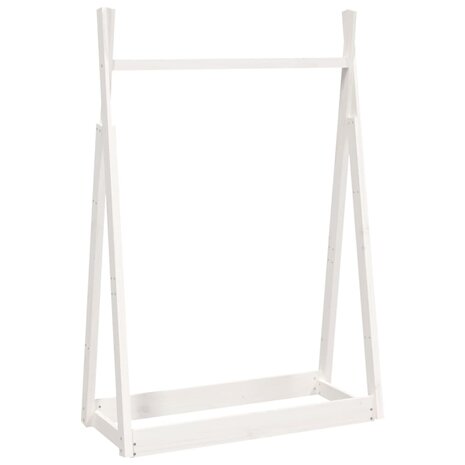 Kledingrek 100x45x150 cm massief grenenhout wit