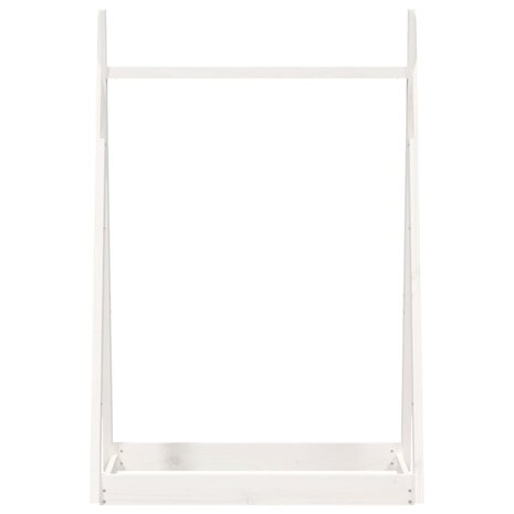 Kledingrek 100x45x150 cm massief grenenhout wit