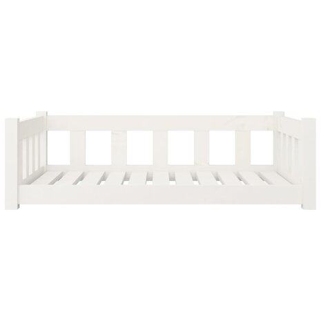 Hondenmand 95,5x65,5x28 cm massief grenenhout wit