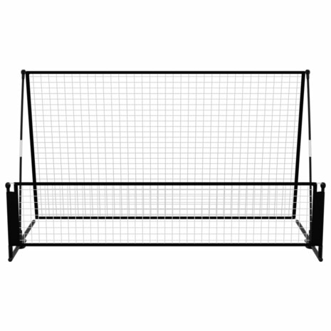 Voetbalrebounder/voetbaldoel 2-in-1 202x104x120 cm staal