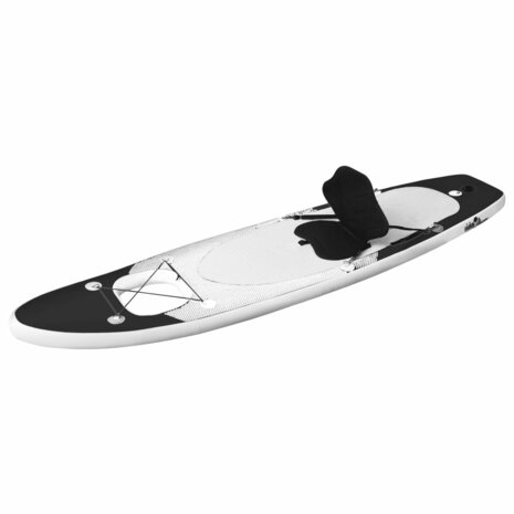 Stand Up Paddleboardset opblaasbaar 360x81x10 cm zwart