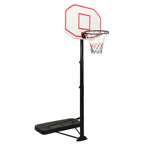 Basketbalstandaard 258-363 cm polyetheen wit