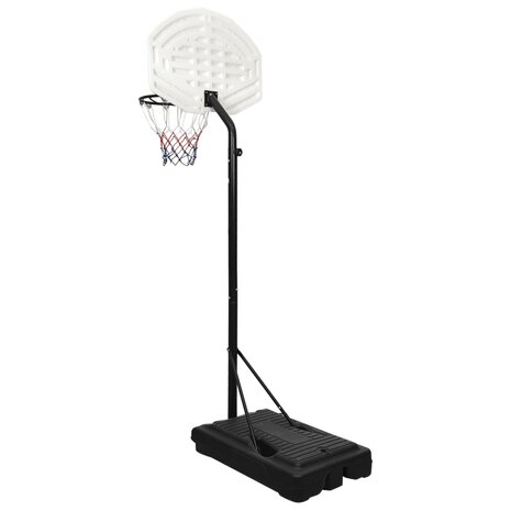 Basketbalstandaard 237-307 cm polyetheen wit