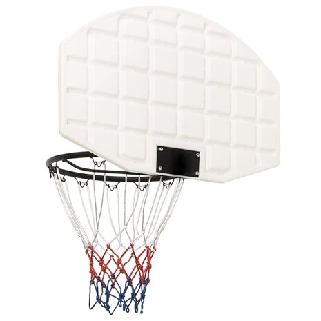 Basketbalbord 71x45x2 cm polyetheen wit