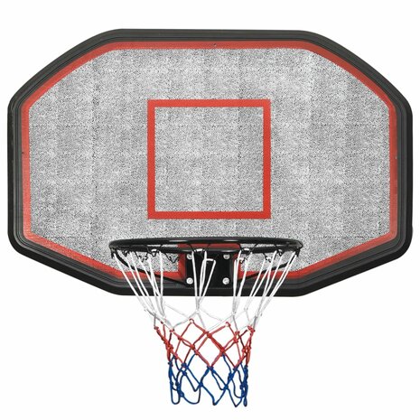 Basketbalbord 109x71x3 cm polyetheen zwart